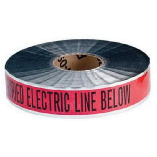 Brady "Electric Line" Identoline® Underground Warning Tape, 2" W x 1000' L, Black on Red