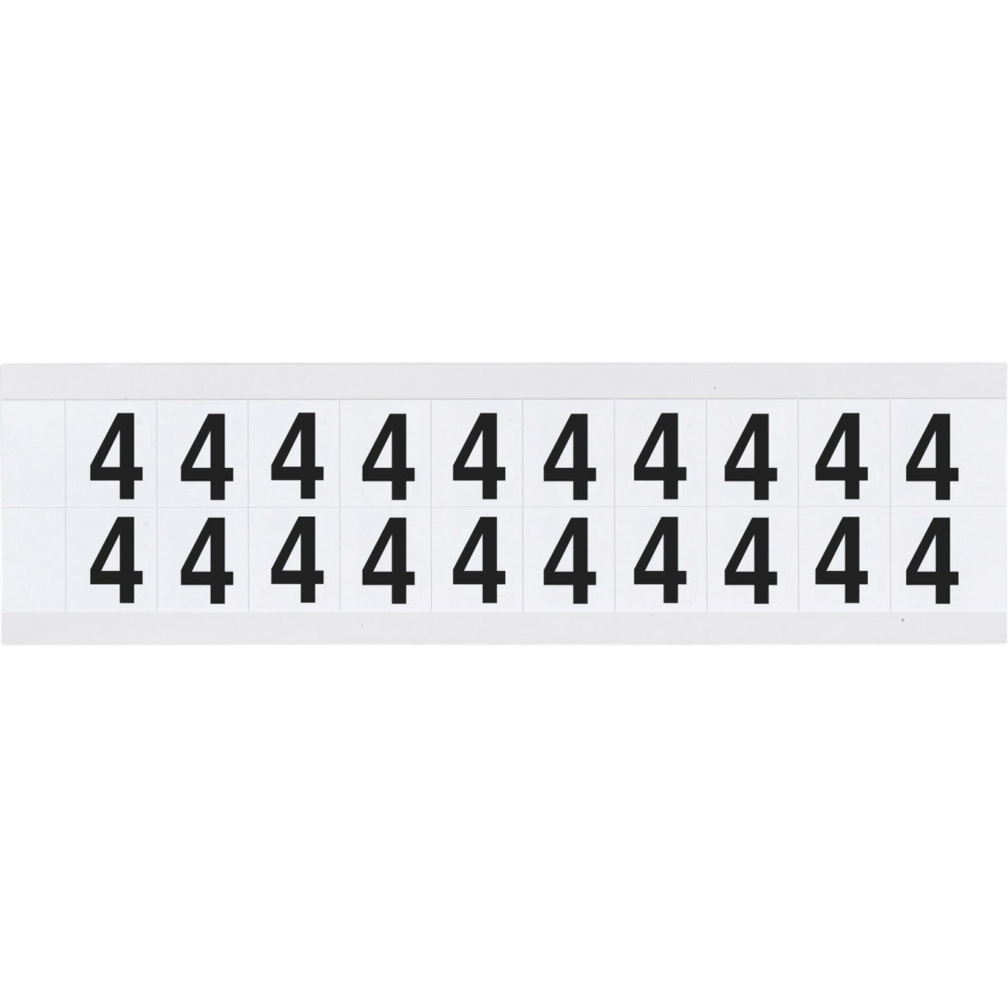Brady Individual Number and Letter Labels, 4, 5/8" H, Black on White