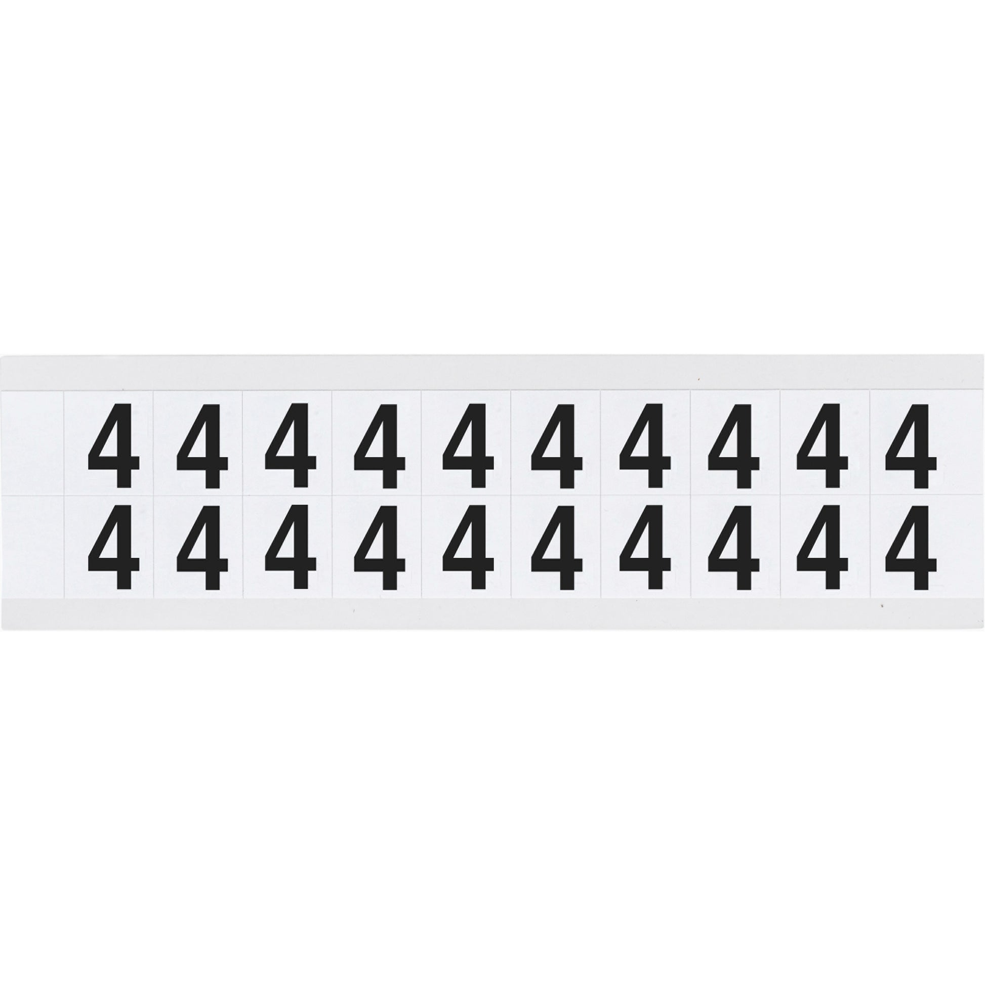 Brady Individual Number and Letter Labels, 4, 5/8" H, Black on White