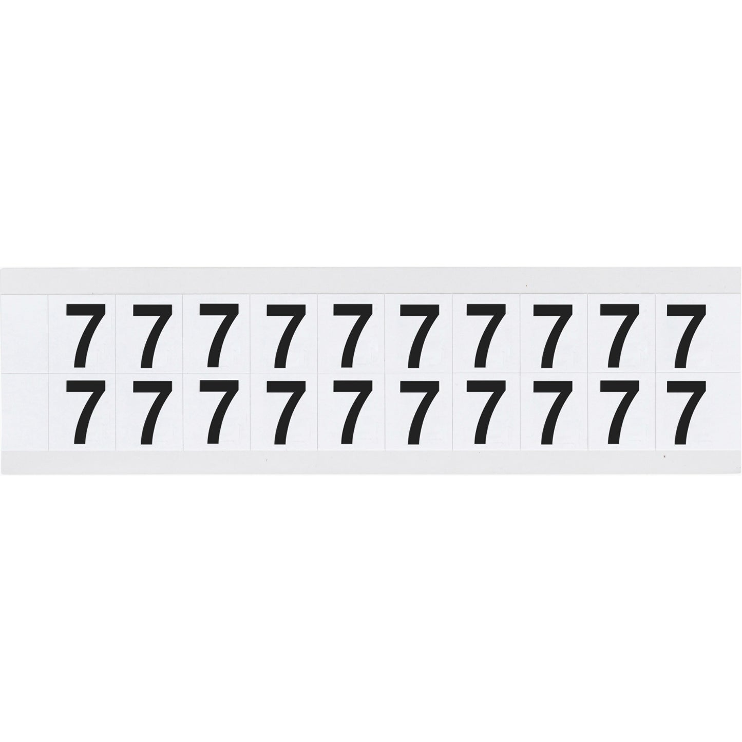 Brady Individual Number and Letter Labels, 7, 5/8" H, Black on White