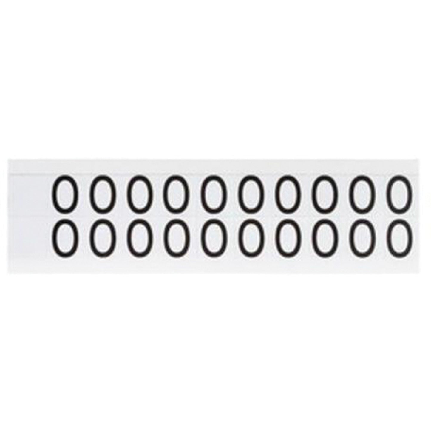 Brady Repositionable Individual Number & Letter Labels, O, 5/8" H, Black on White