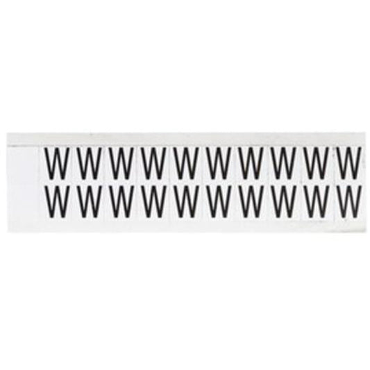 Brady Individual Number & Letter Labels, W, 5/8" H, Black on White