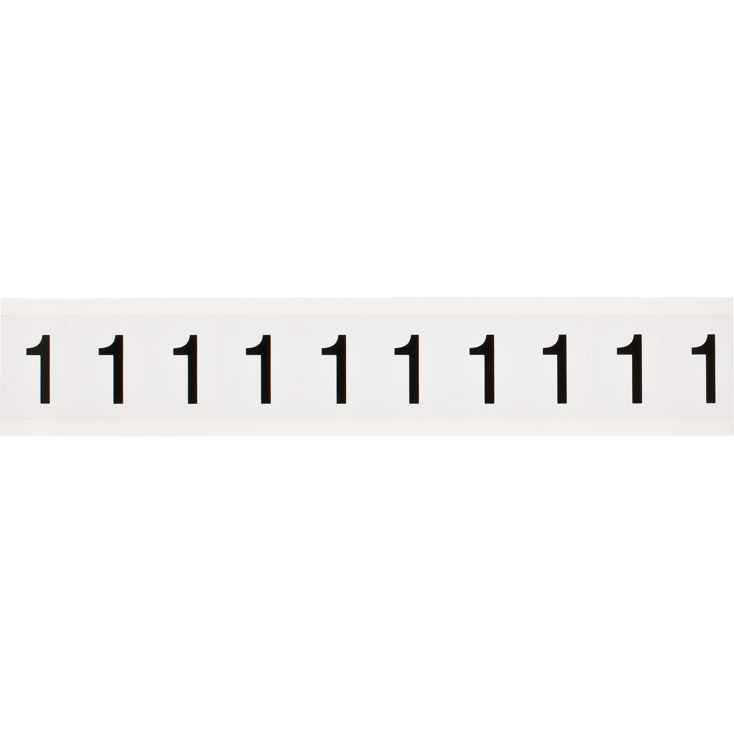 Brady Individual Number and Letter Labels, 1, 1" H, Black on White