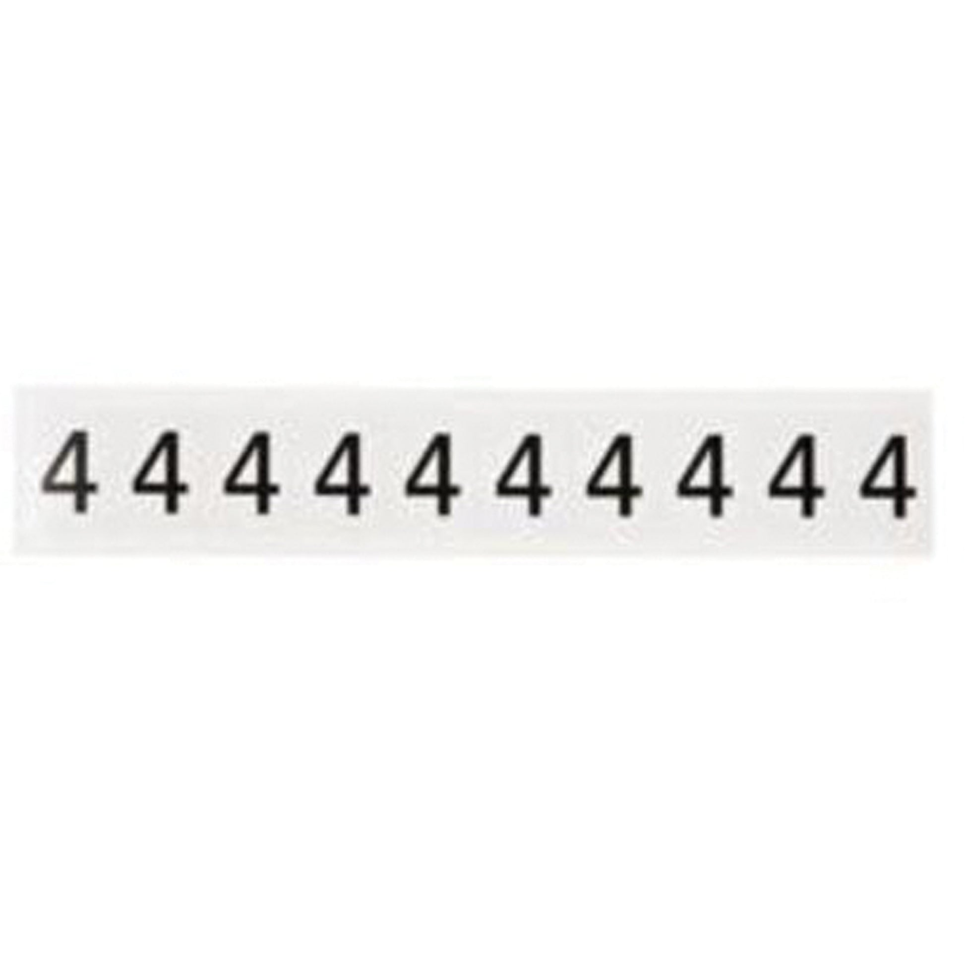 Brady Individual Number and Letter Labels, 4, 1" H, Black on White