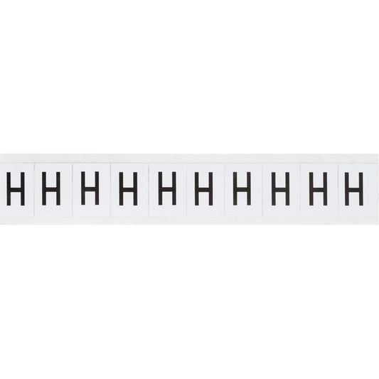 Brady Individual Number and Letter Labels, H, 1" H, Black on White