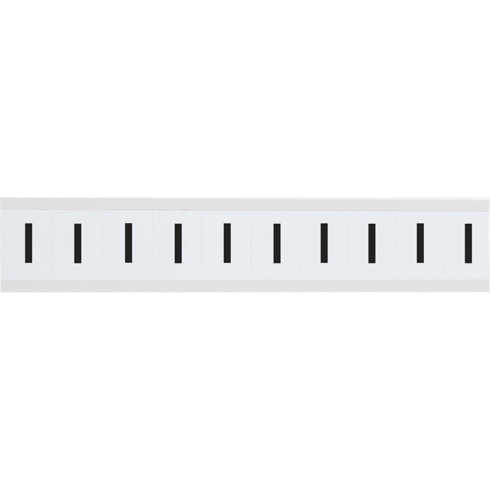 Brady Individual Number and Letter Labels, I, 1" H, Black on White
