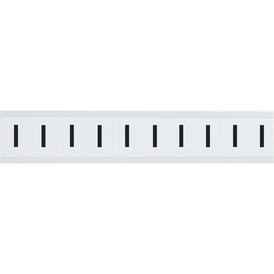 Brady Individual Number and Letter Labels, I, 1" H, Black on White