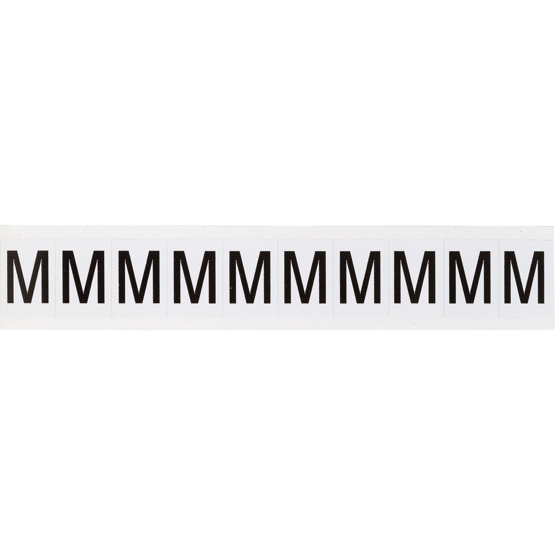 Brady Individual Number & Letter Labels, M, 1" H, Black on White