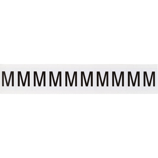 Brady Individual Number & Letter Labels, M, 1" H, Black on White