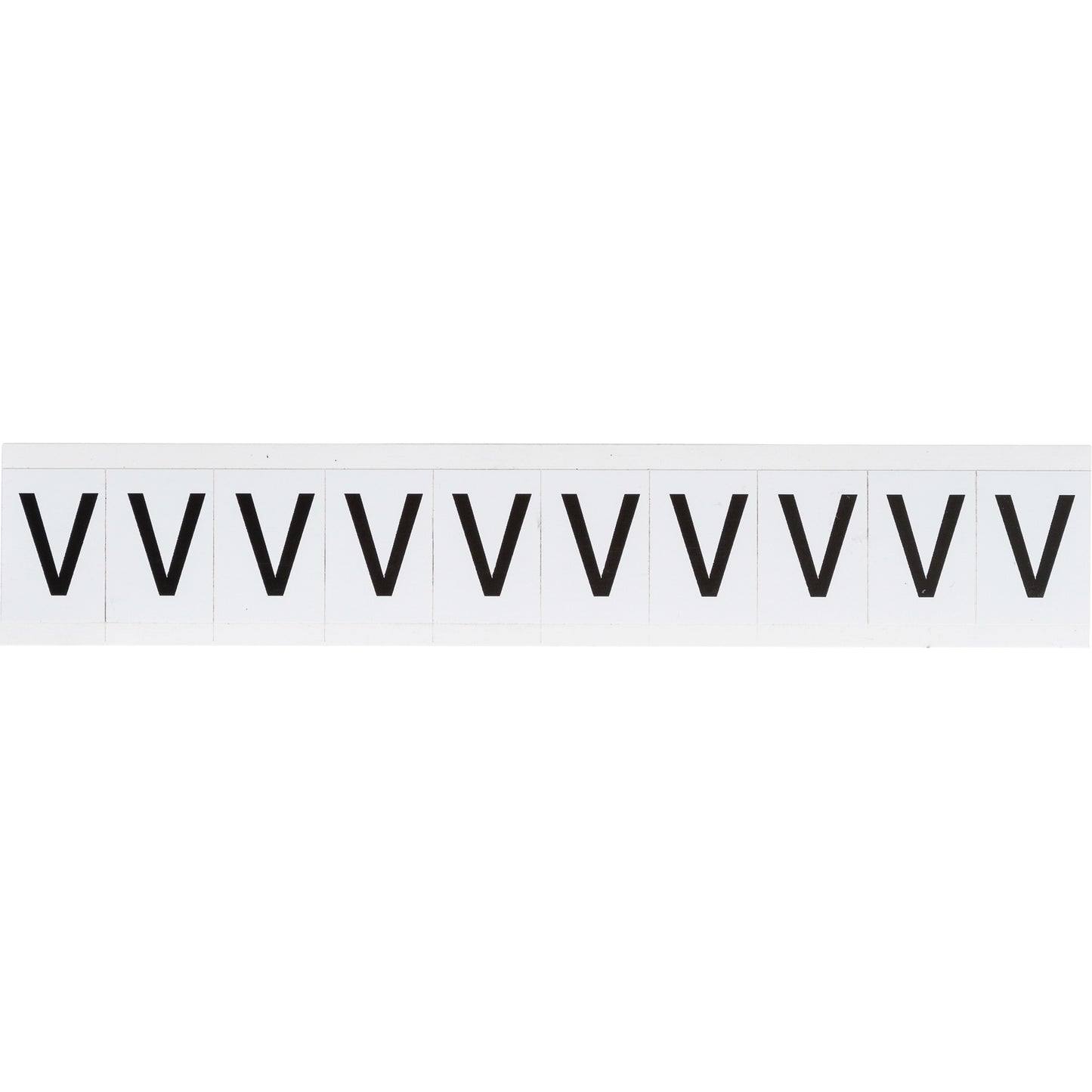 Brady Individual Number & Letter Labels, V, 1" H, Black on White