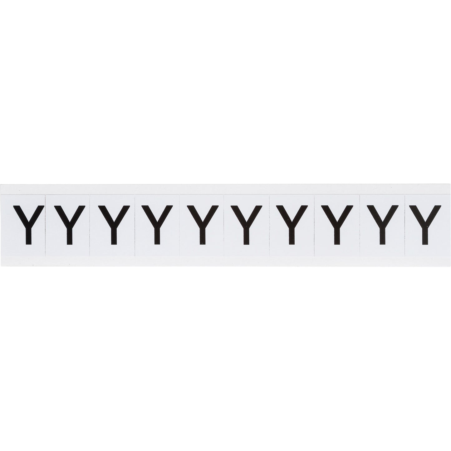 Brady Individual Number & Letter Labels, Y, 1" H, Black on White