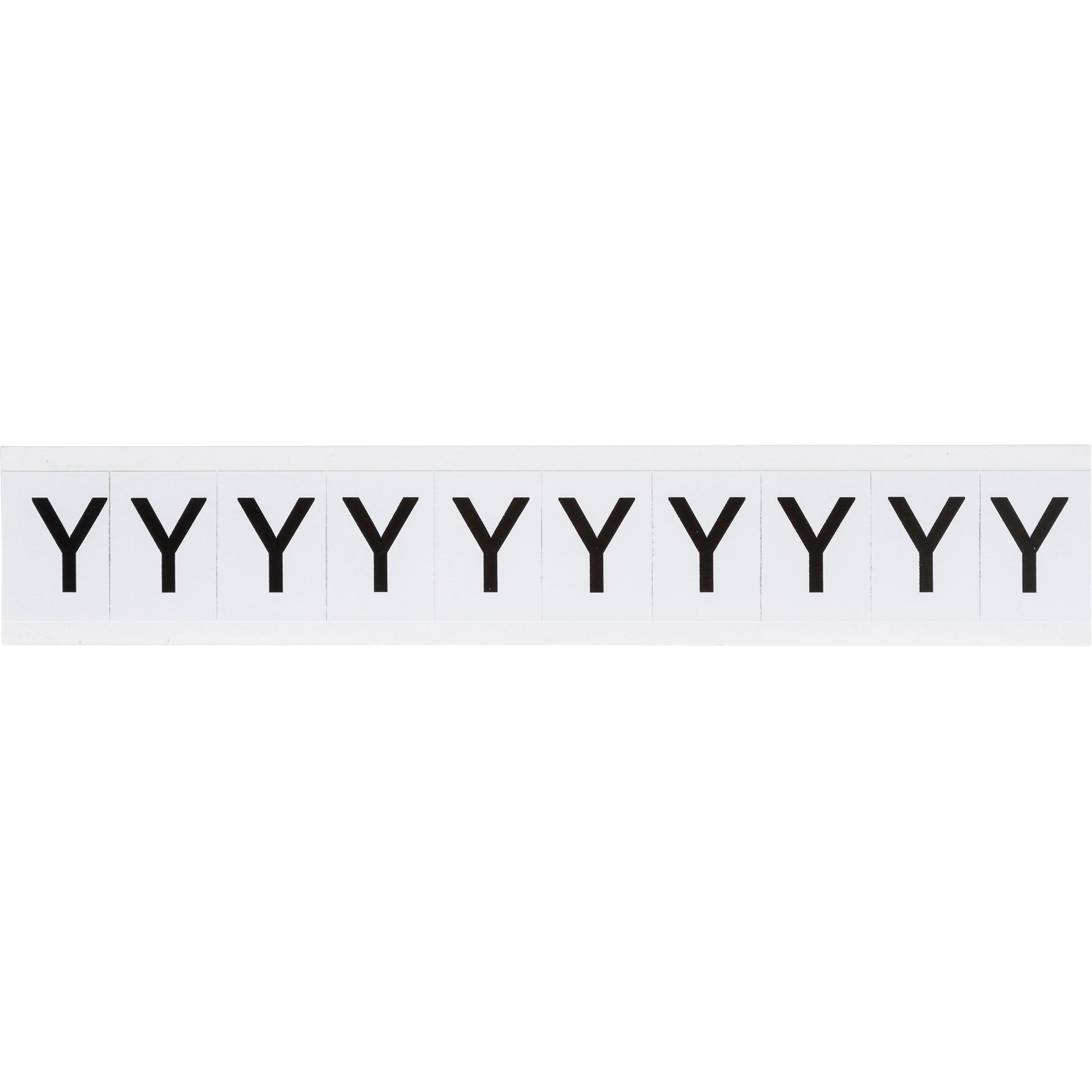 Brady Individual Number & Letter Labels, Y, 1" H, Black on White