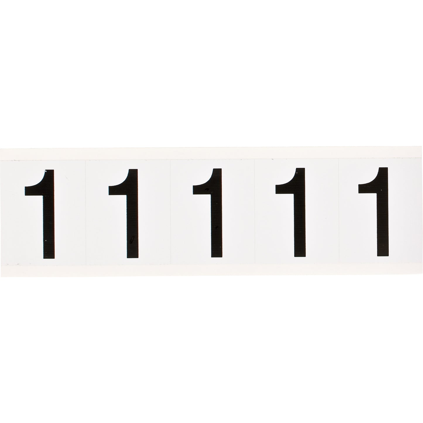Brady Individual Number and Letter Labels, 1, 2" H, Black on White