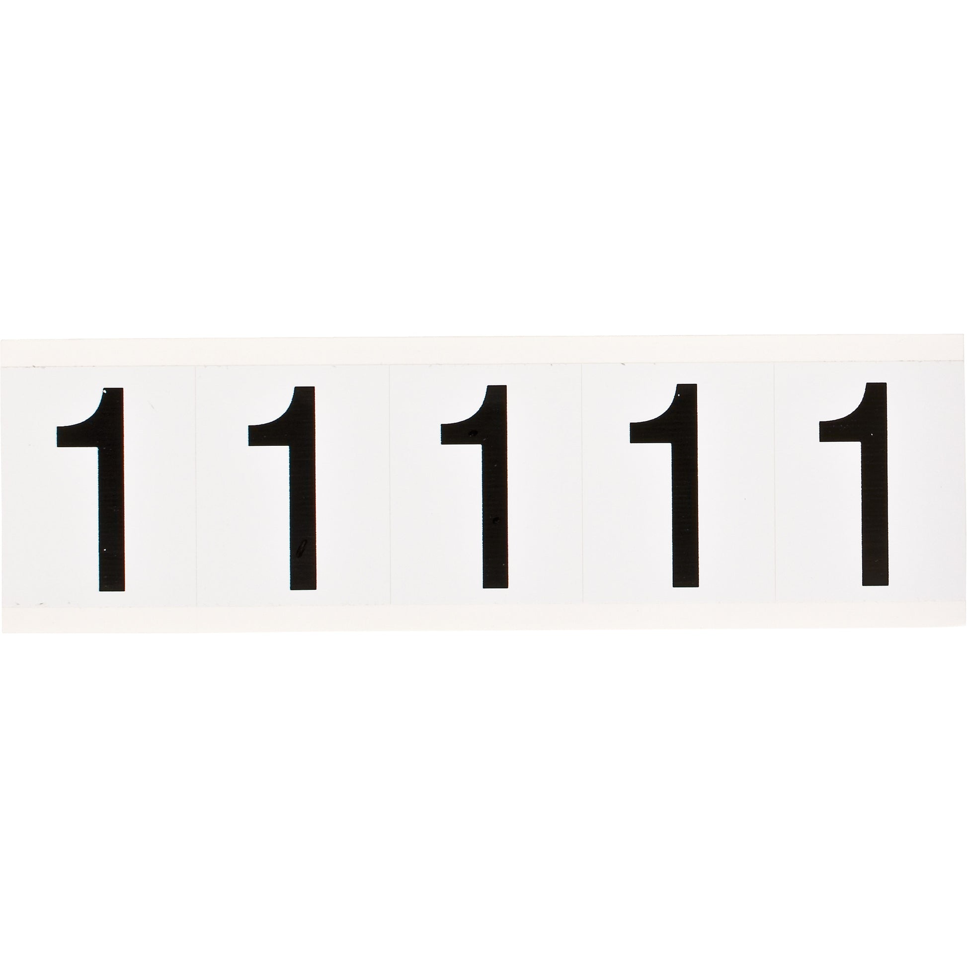 Brady Individual Number and Letter Labels, 1, 2" H, Black on White