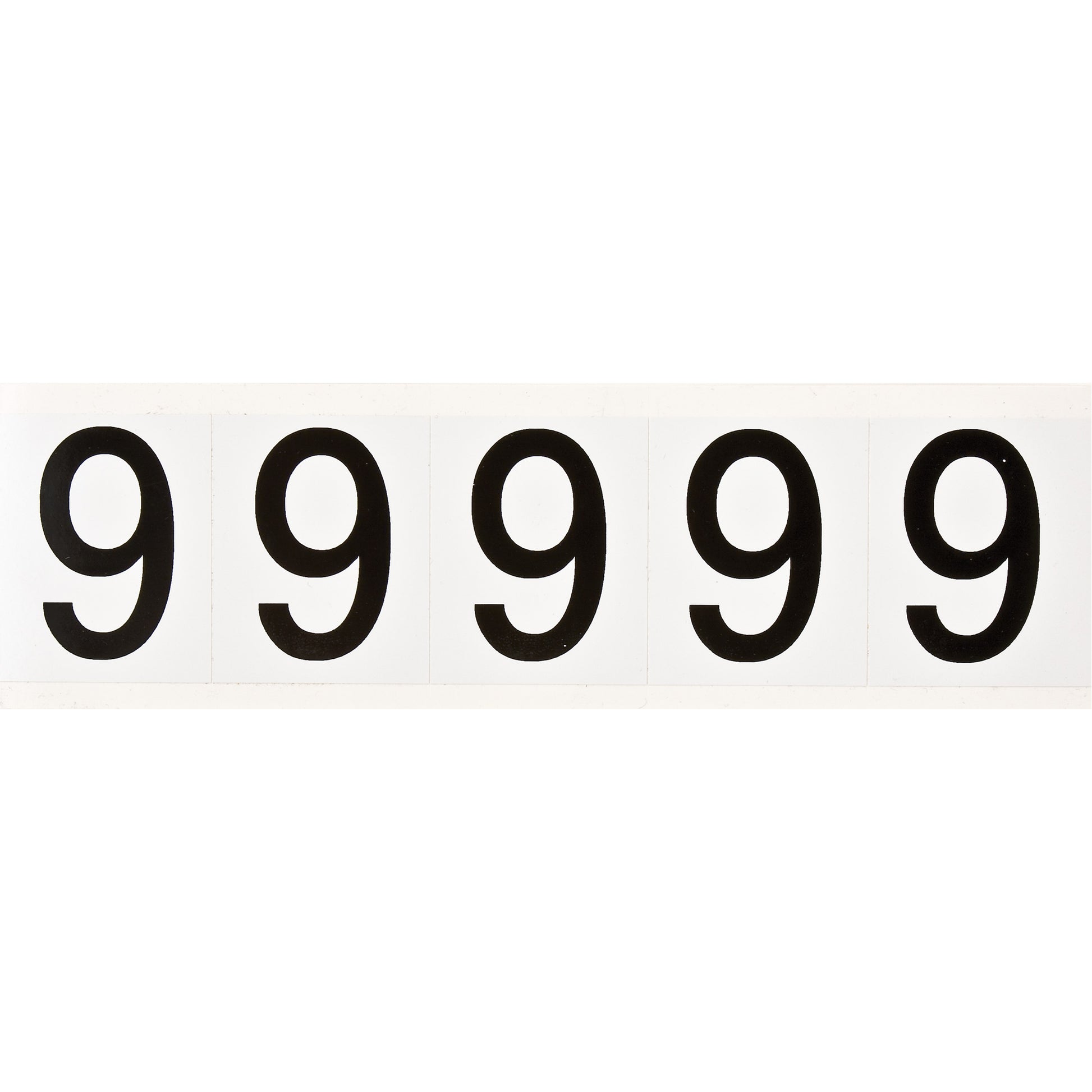 Brady Individual Number and Letter Labels, 9, 2" H, Black on White