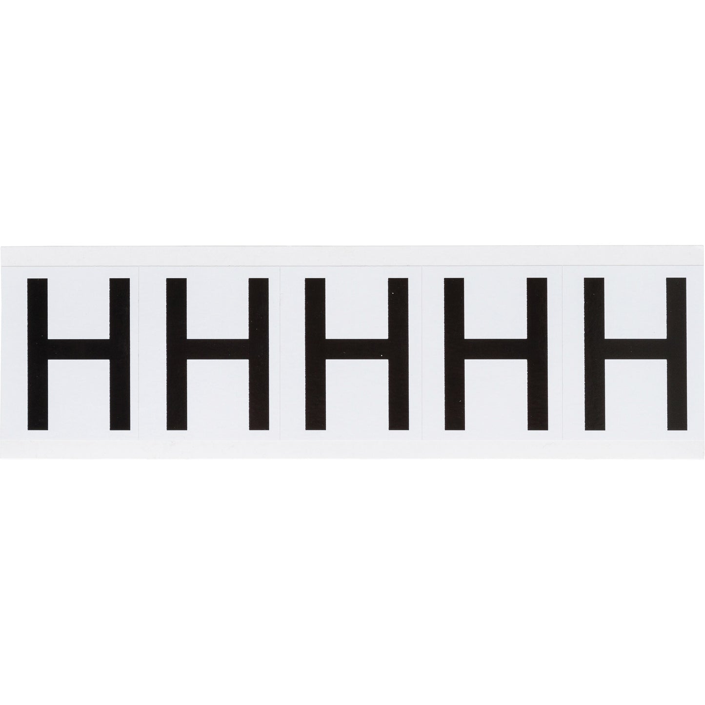 Brady Individual Number and Letter Labels, H, 2" H, Black on White