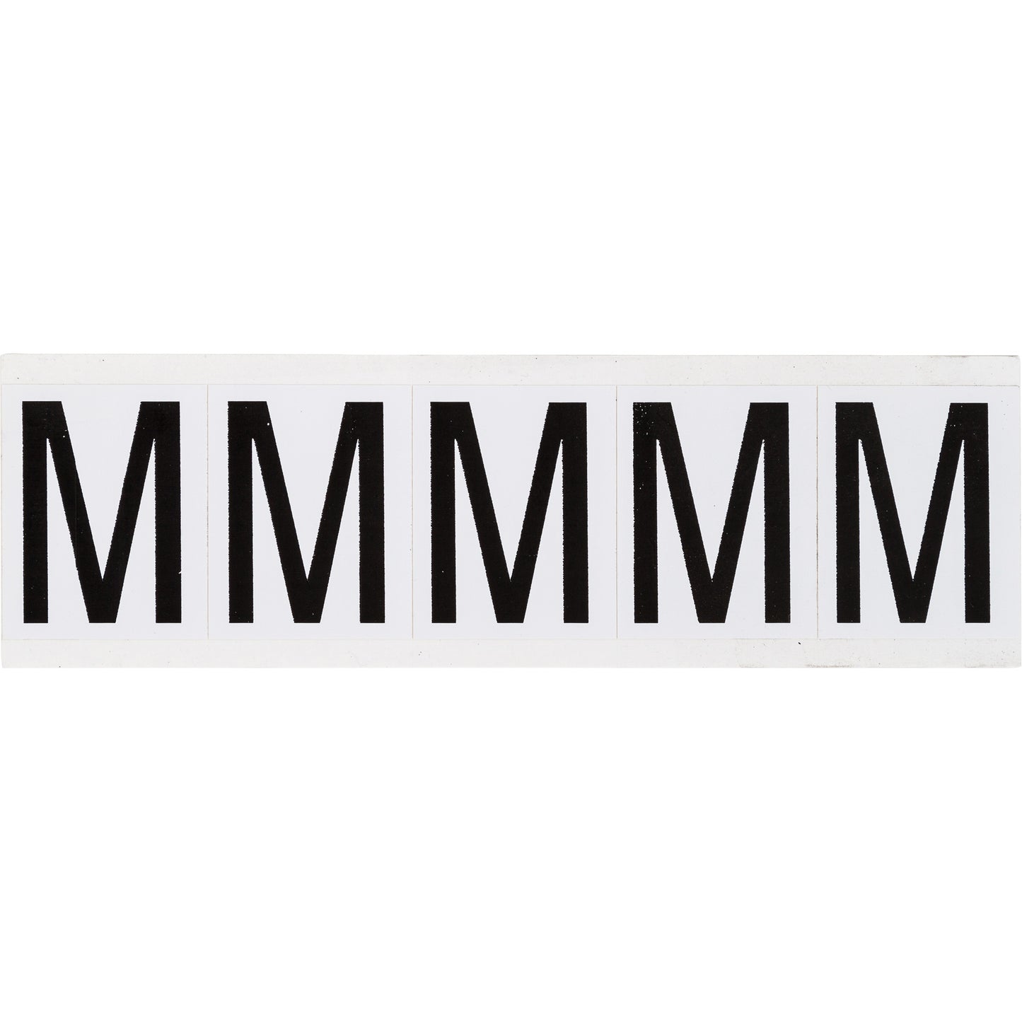 Brady Individual Number & Letter Labels, M, 2" H, Black on White