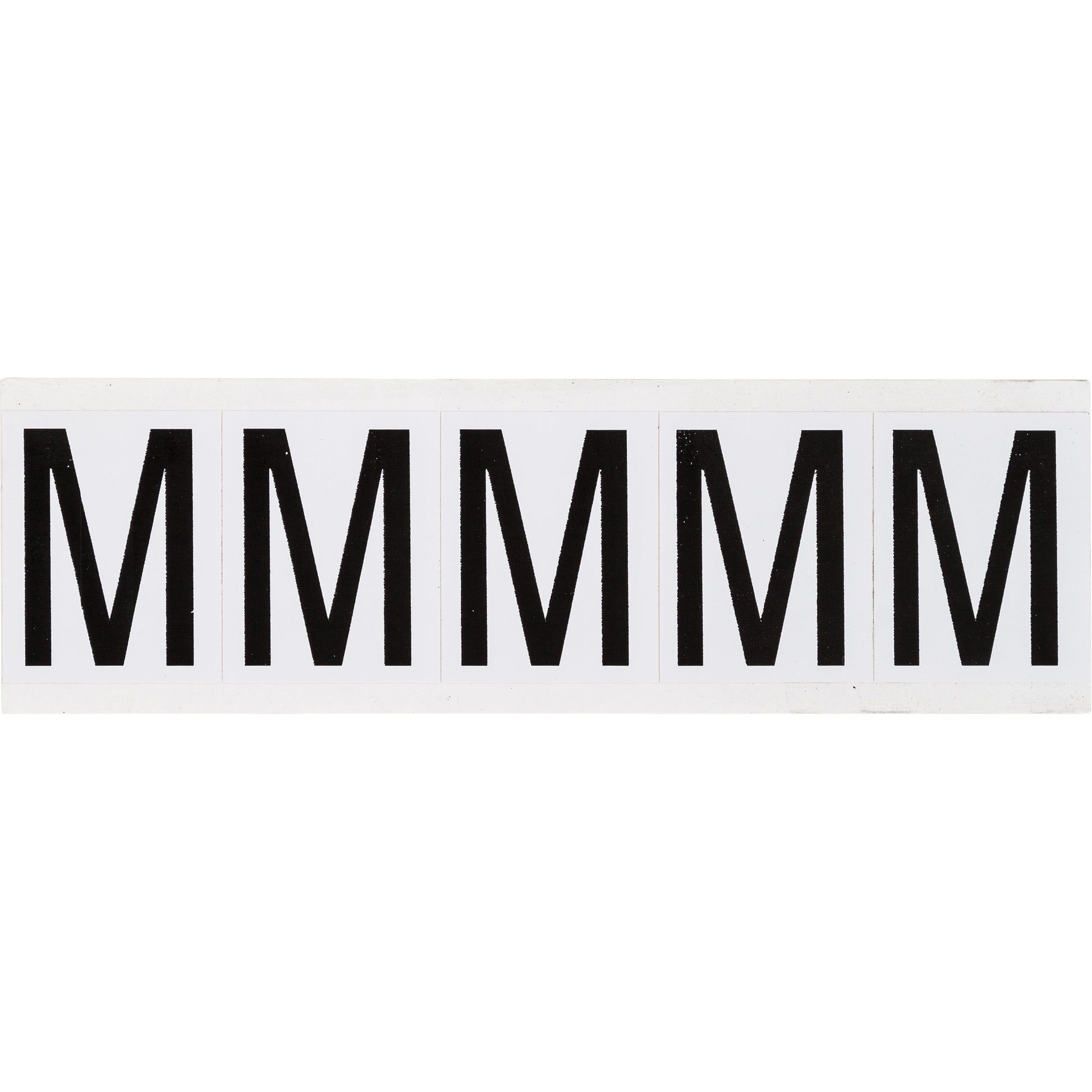 Brady Individual Number & Letter Labels, M, 2" H, Black on White