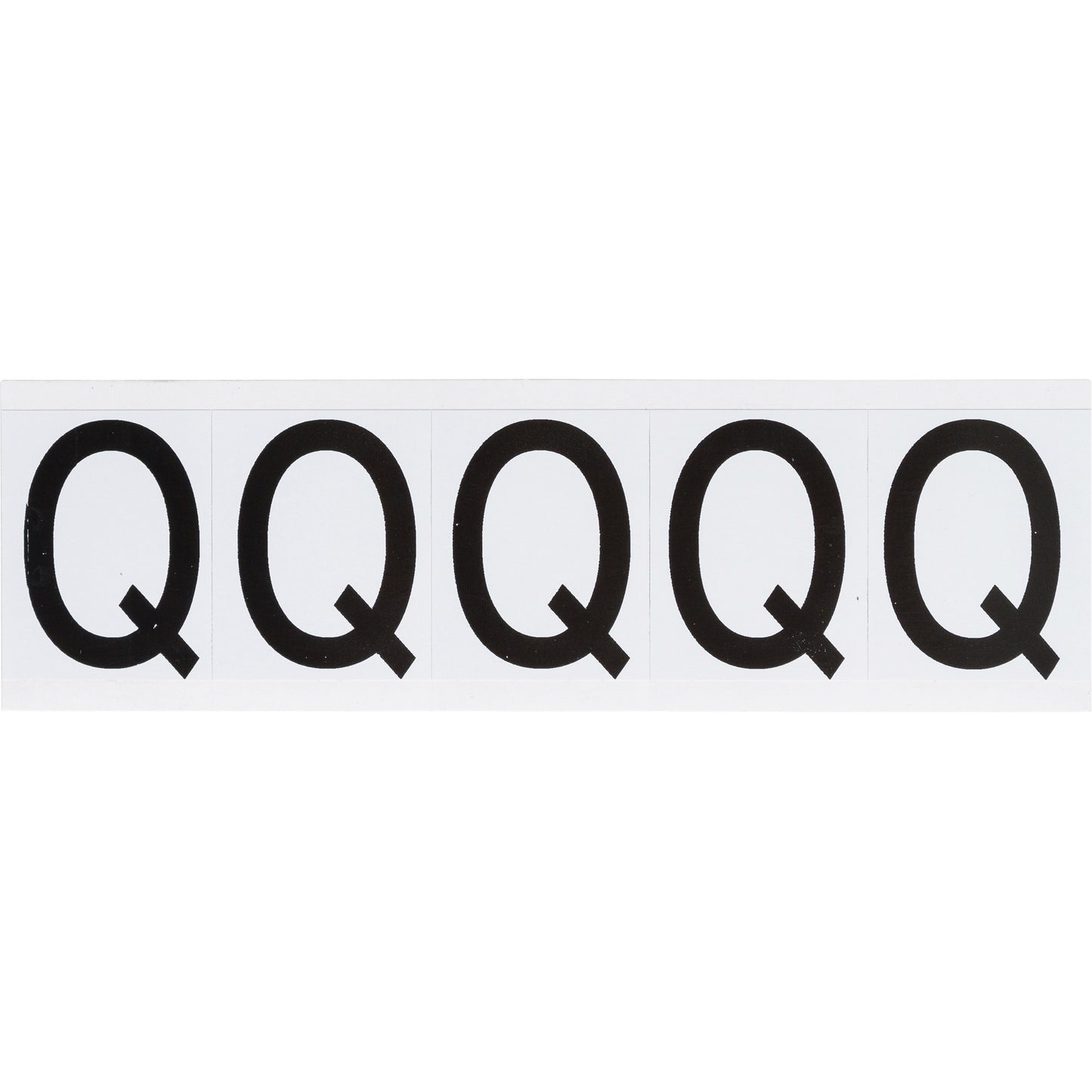 Brady Individual Number & Letter Labels, Q, 2" H, Black on White