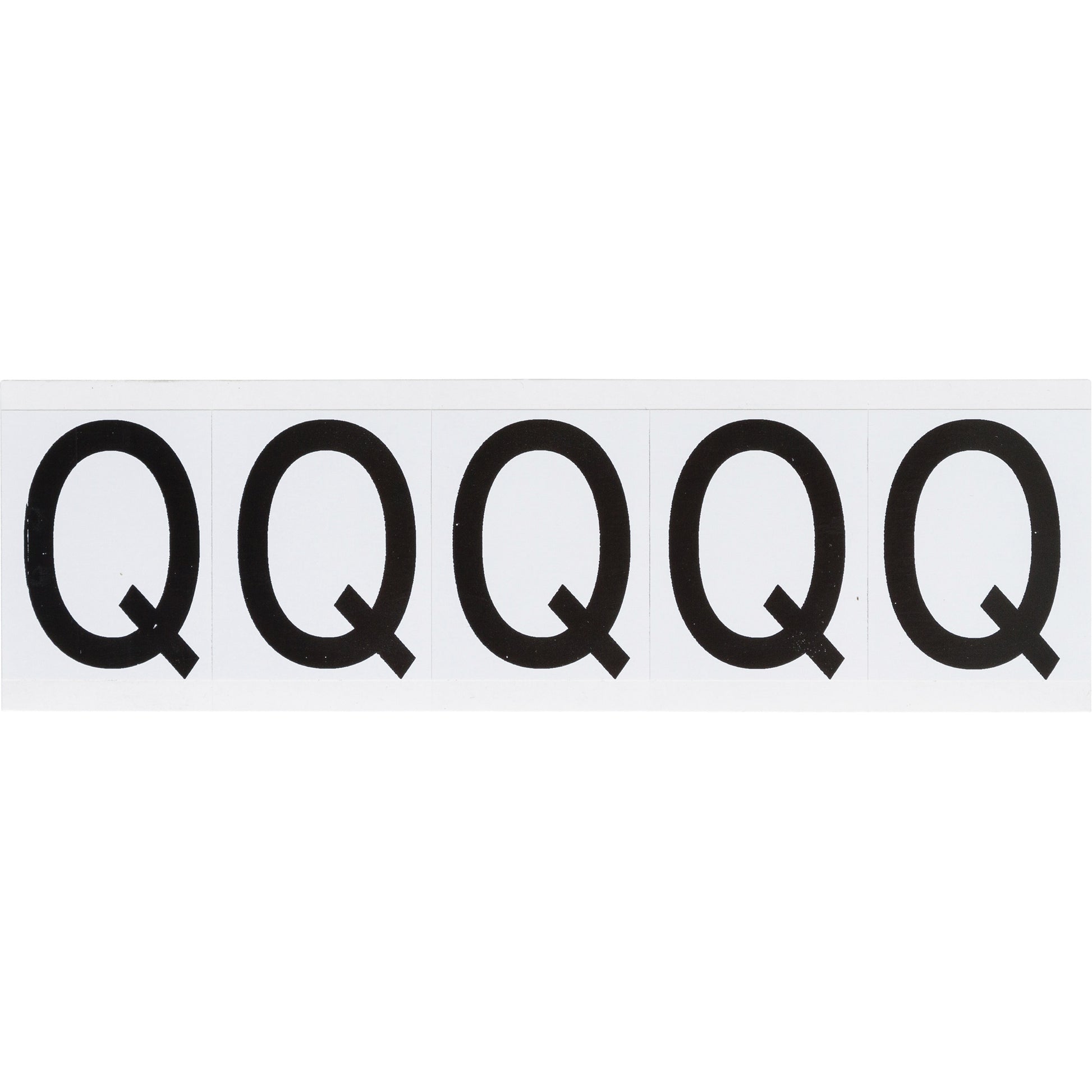 Brady Individual Number & Letter Labels, Q, 2" H, Black on White