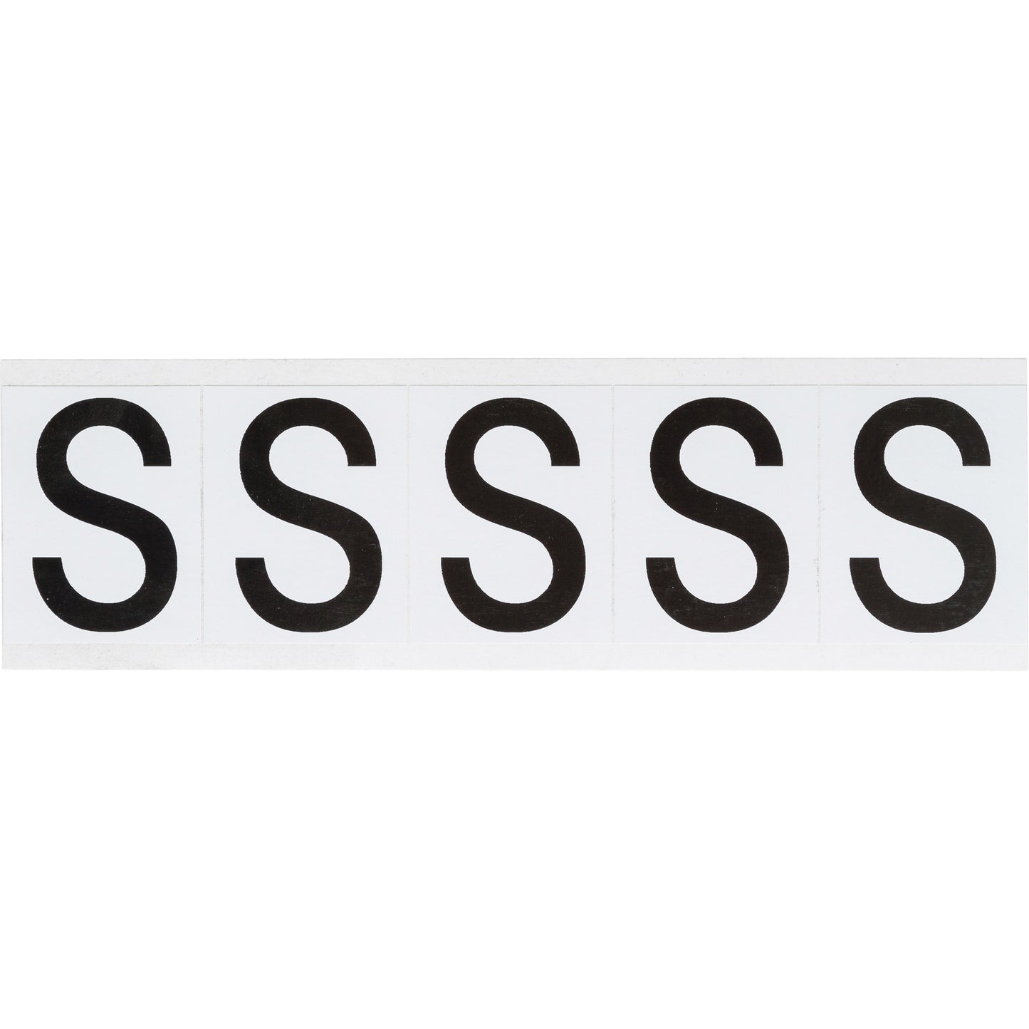 Brady Individual Number & Letter Labels, S, 2" H, Black on White