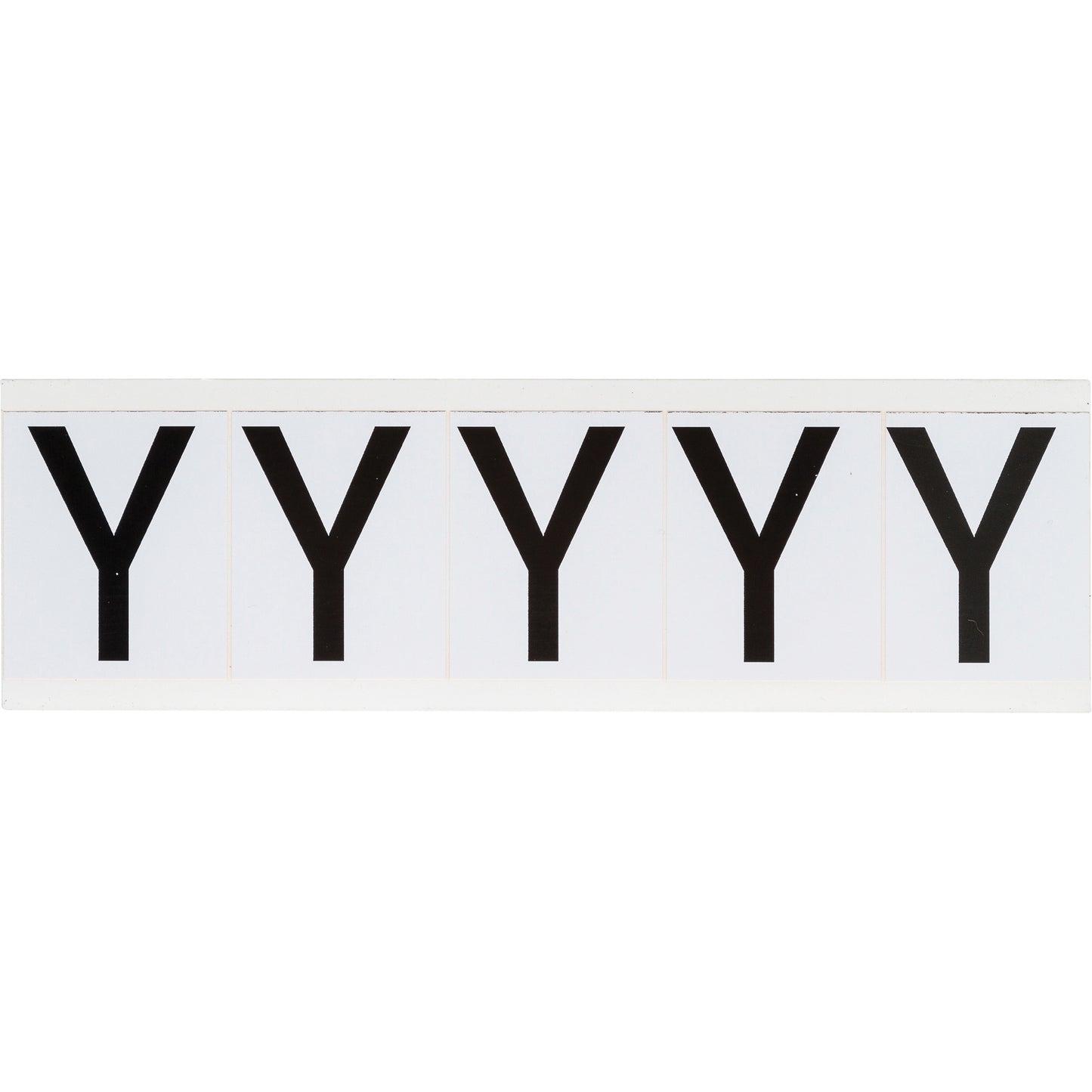 Brady Individual Number & Letter Labels, Y, 2" H, Black on White