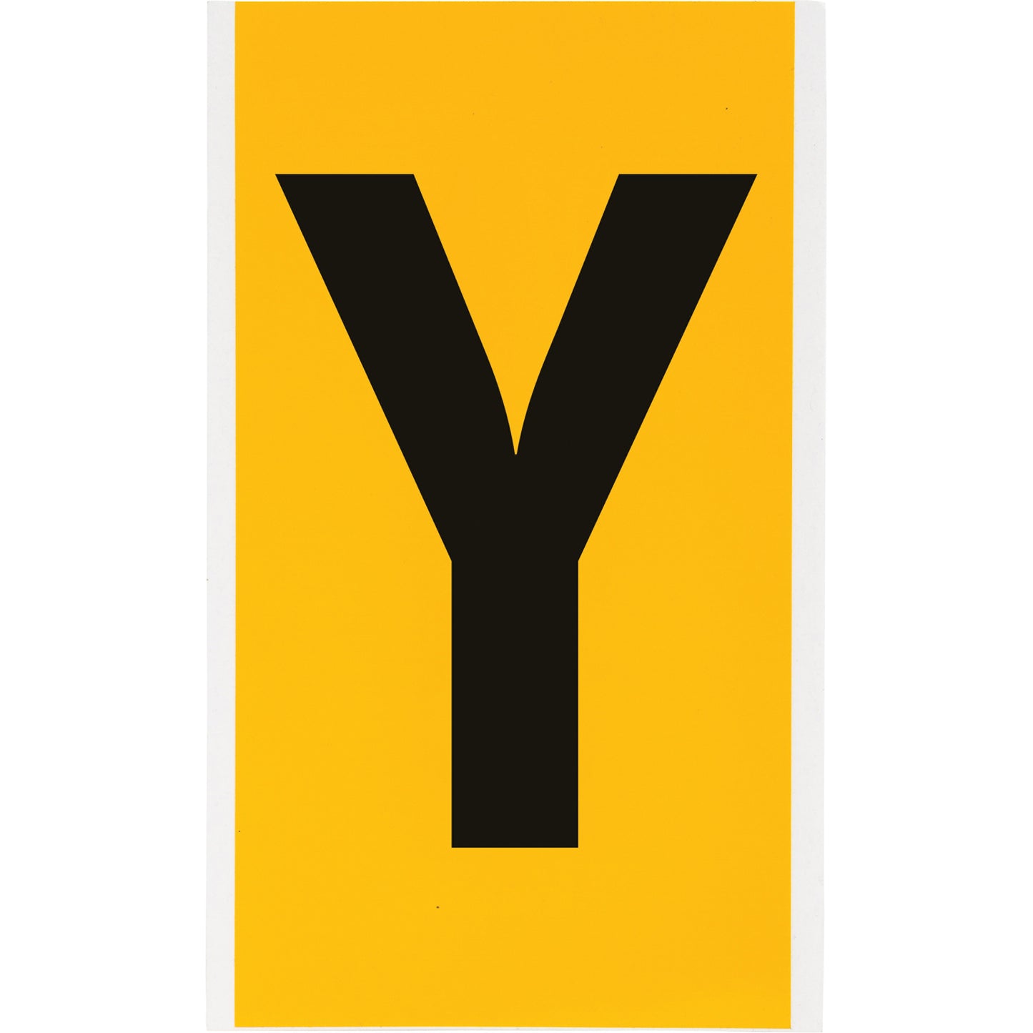 Brady Individual Number & Letter Labels, Y, 6" H, Black on Yellow