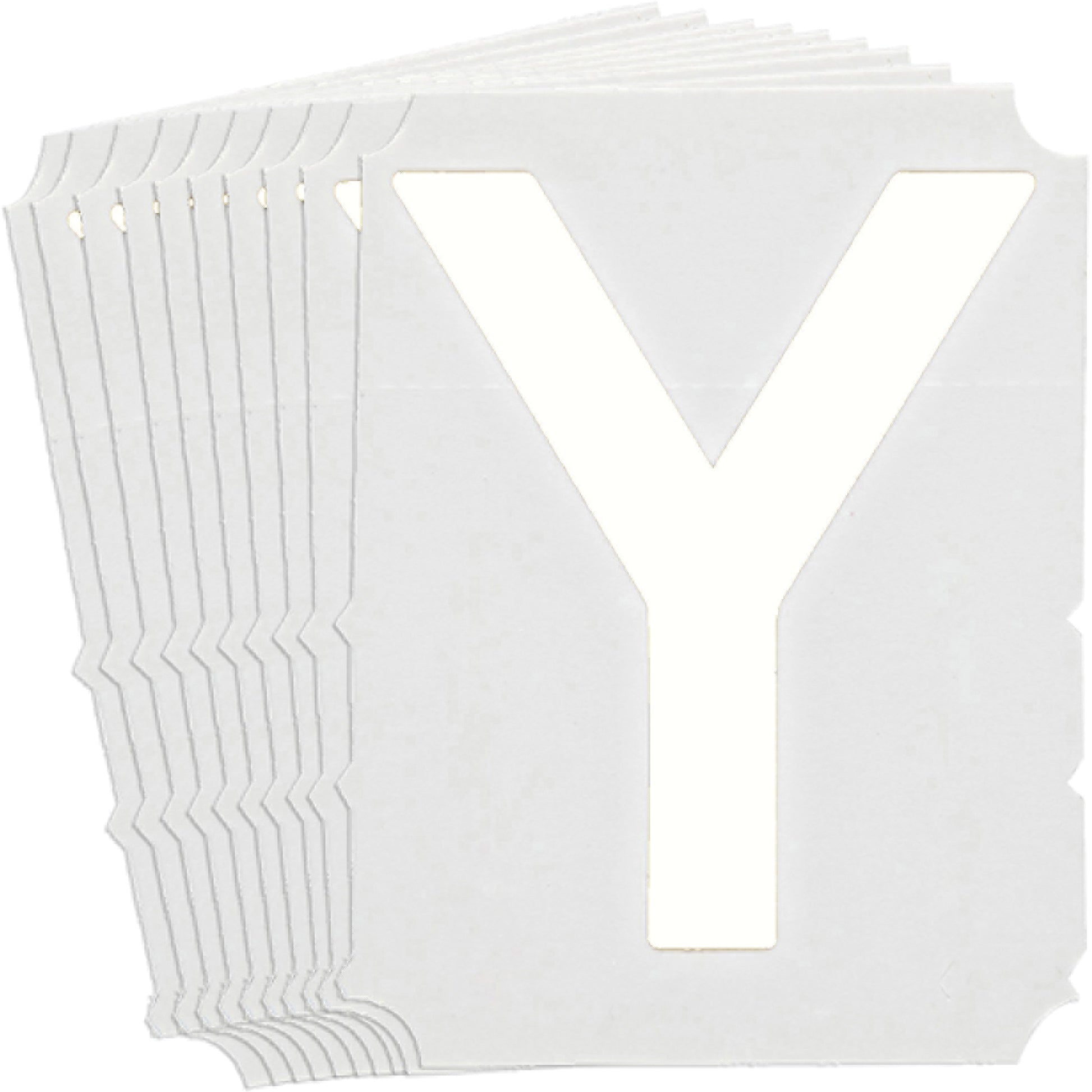 Brady Quick-Align® Individual Gothic Number & Letter Labels, Y, 6" H, White