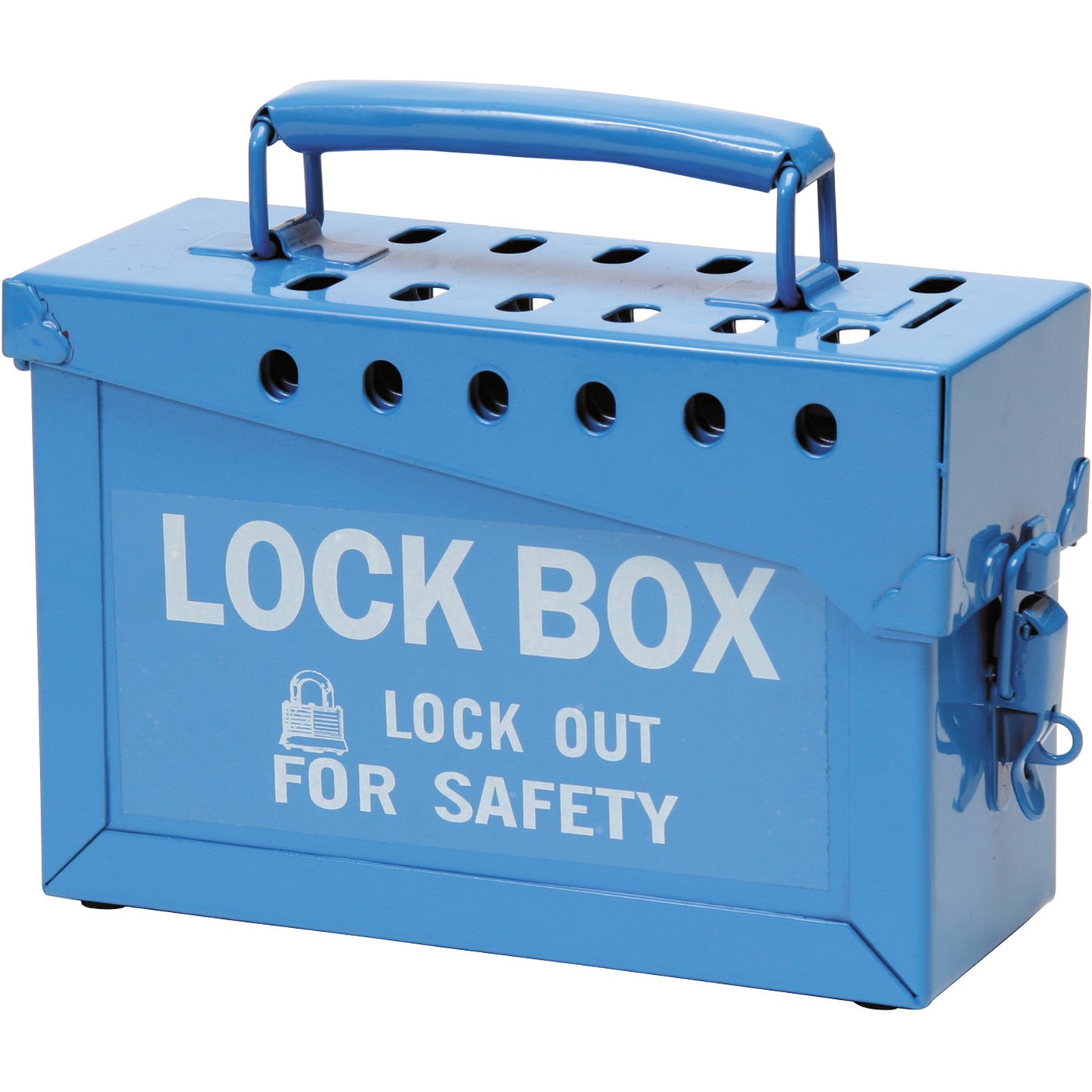 Brady Portable Metal Lock Box, Blue