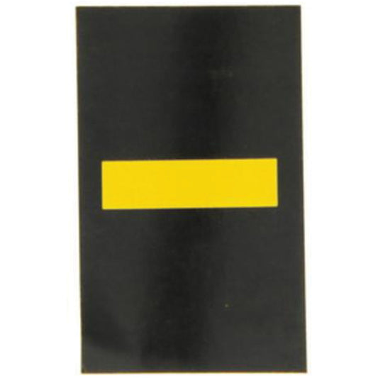 Brady Reflective Individual Number & Letter Labels, Dash (-), 2-1/2" H, Yellow on Black