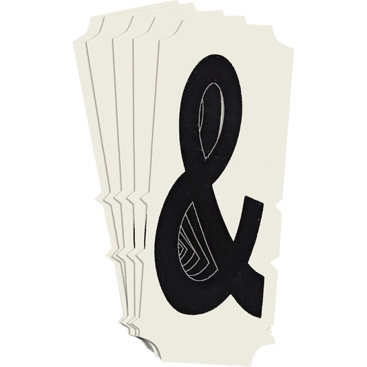 Brady Condensed Quick-Align® Individual Number and Letter Labels, Ampersand (&), 2" H, Black