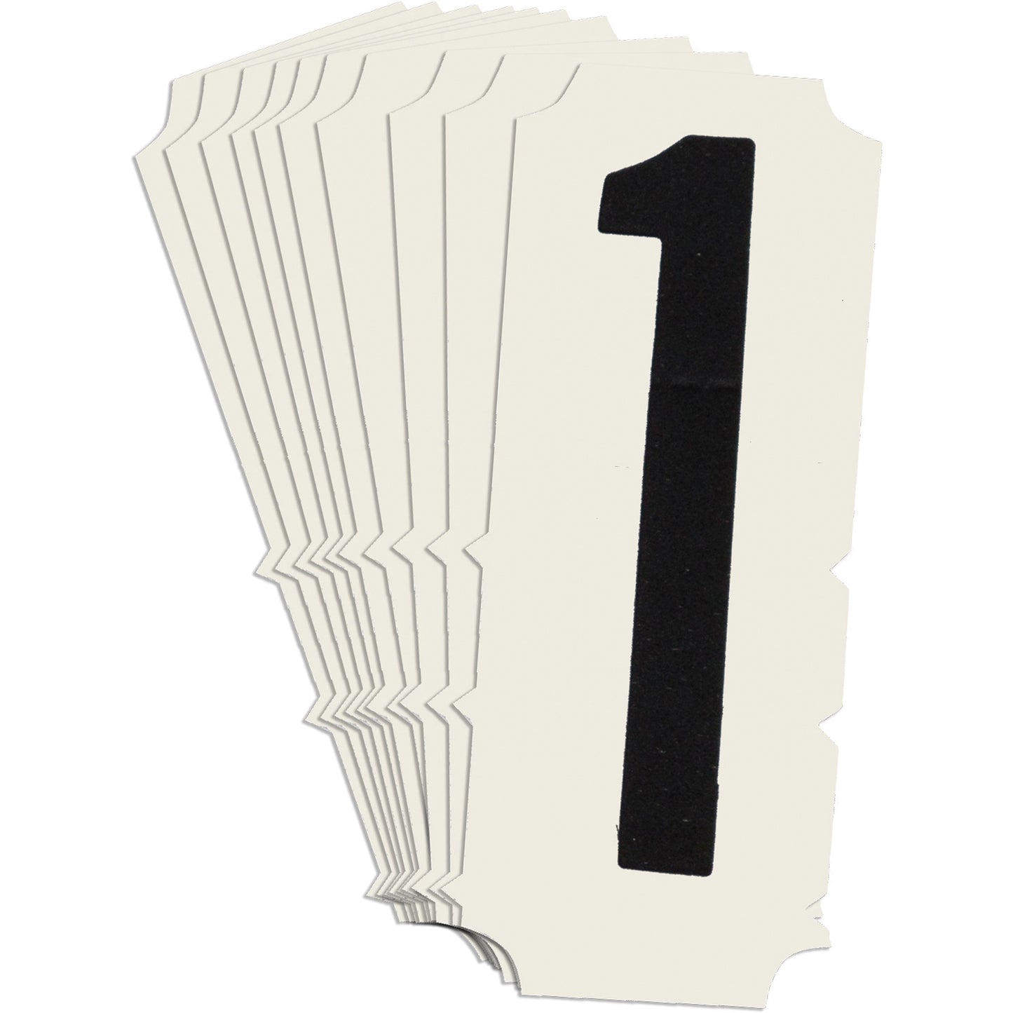 Brady Quick-Align® Individual Gothic Number and Letter Labels, 1, 2" H, Black