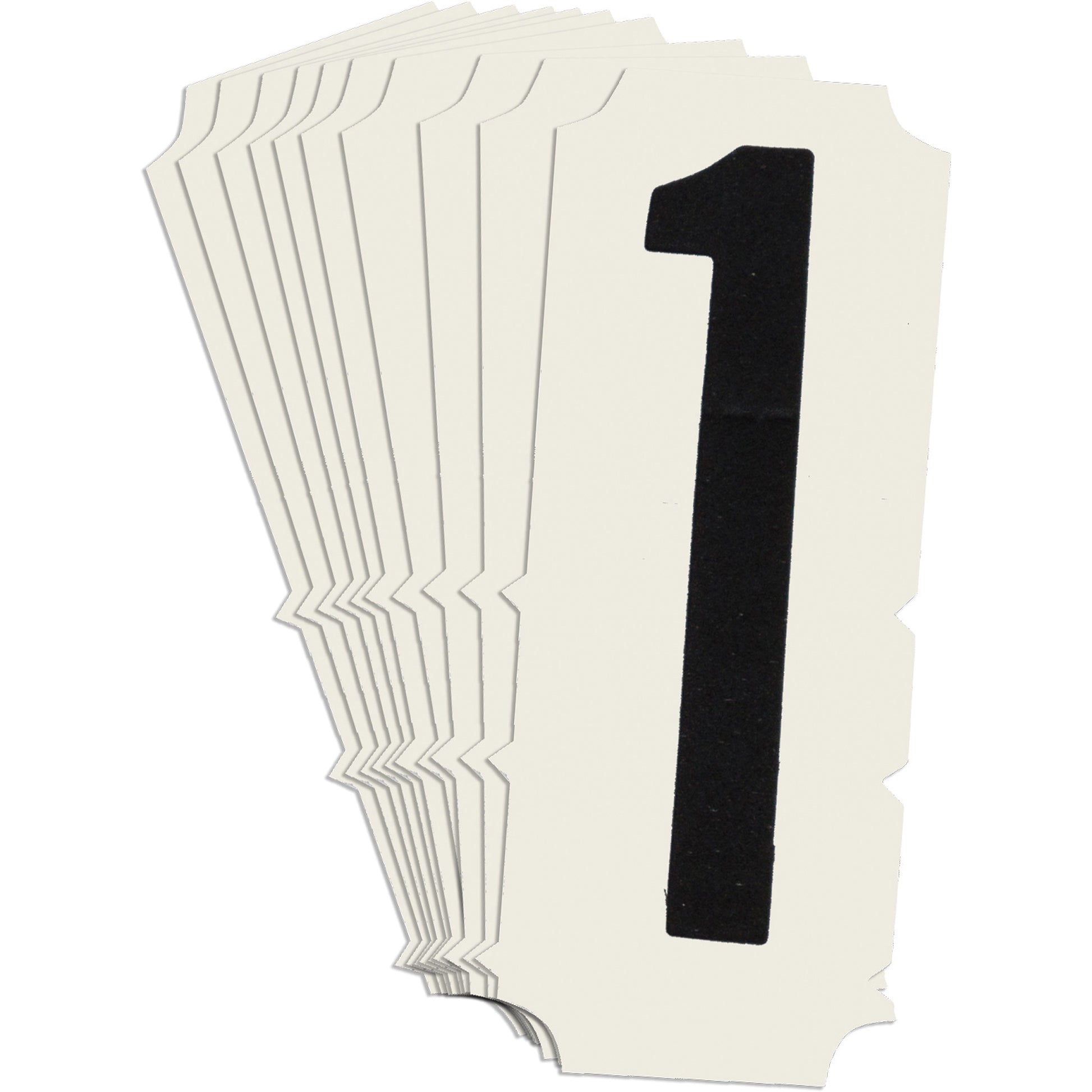 Brady Quick-Align® Individual Gothic Number and Letter Labels, 1, 2" H, Black