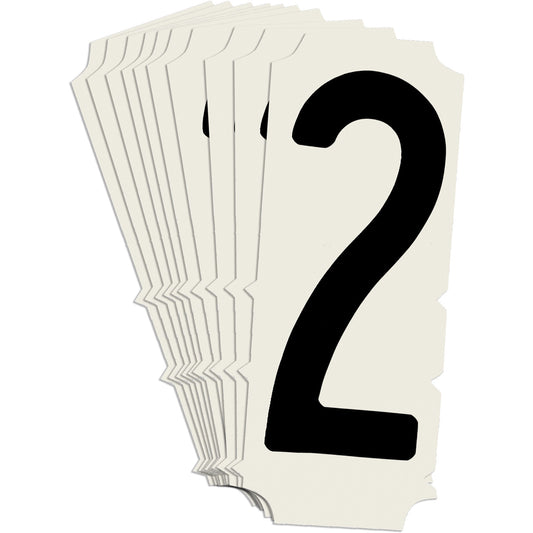 Brady Condensed Quick-Align® Individual Gothic Number and Letter Labels, 2, 2" H, Black