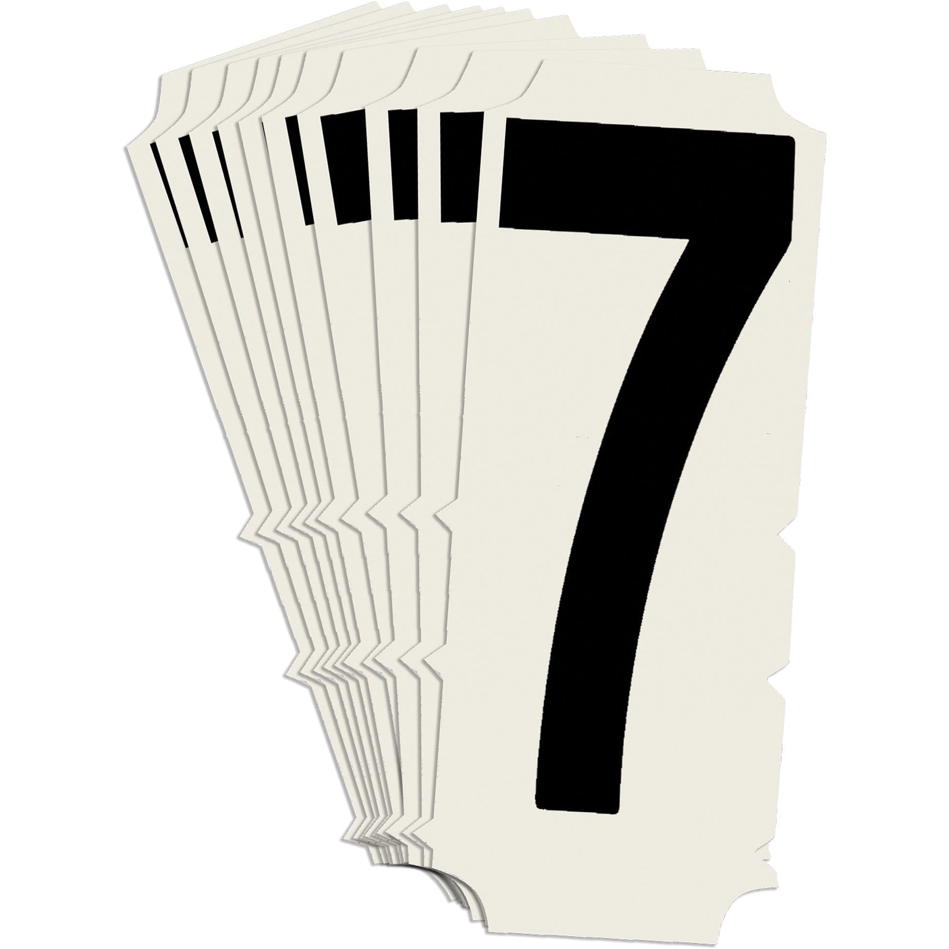 Brady Condensed Quick-Align® Individual Gothic Number and Letter Labels, 7, 2" H, Black