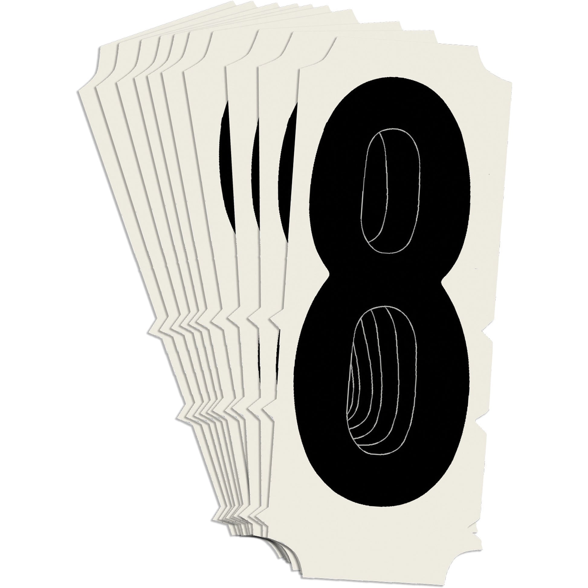 Brady Condensed Quick-Align® Individual Gothic Number and Letter Labels, 8, 2" H, Black