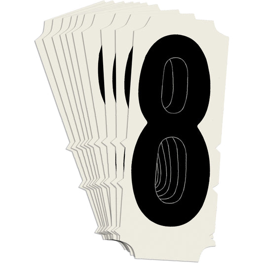 Brady Condensed Quick-Align® Individual Gothic Number and Letter Labels, 8, 2" H, Black