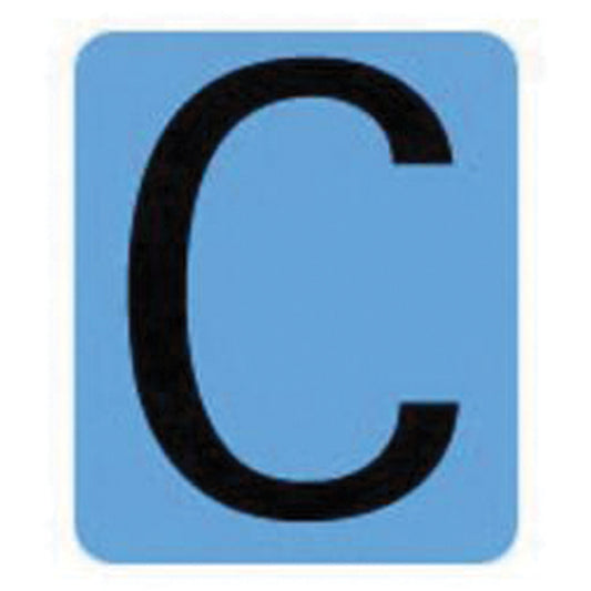 Brady Condensed Quick-Align® Individual Gothic Number and Letter Labels, C, 2" H, Black