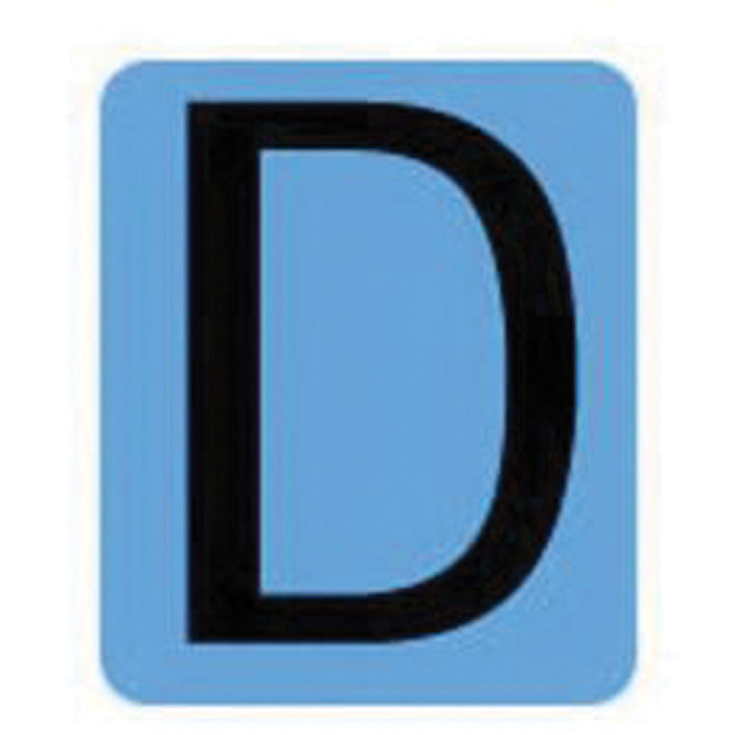 Brady Condensed Quick-Align® Individual Gothic Number and Letter Labels, D, 2" H, Black