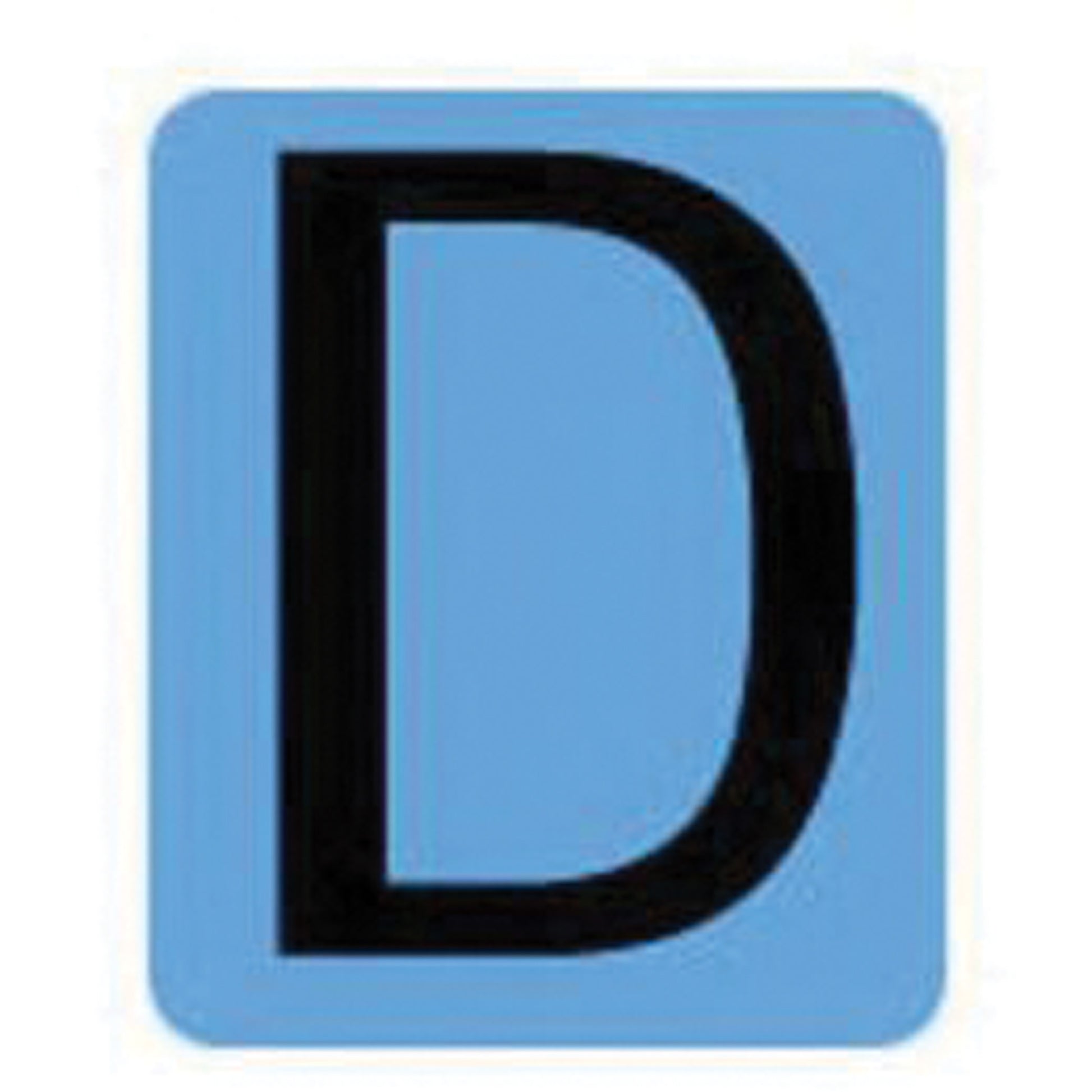 Brady Condensed Quick-Align® Individual Gothic Number and Letter Labels, D, 2" H, Black