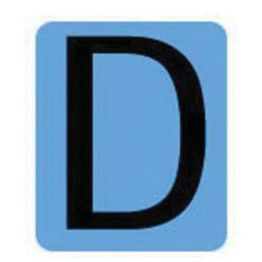 Brady Condensed Quick-Align® Individual Gothic Number and Letter Labels, D, 2" H, Black