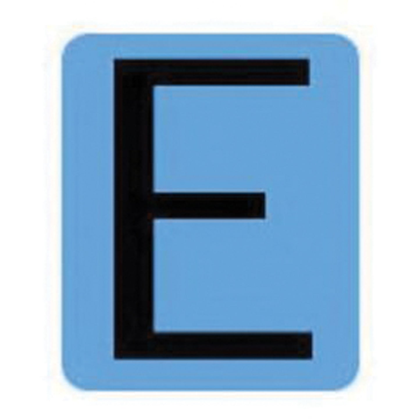 Brady Condensed Quick-Align® Individual Gothic Number and Letter Labels, E, 2" H, Black