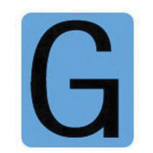 Brady Condensed Quick-Align® Individual Gothic Number and Letter Labels, G, 2" H, Black