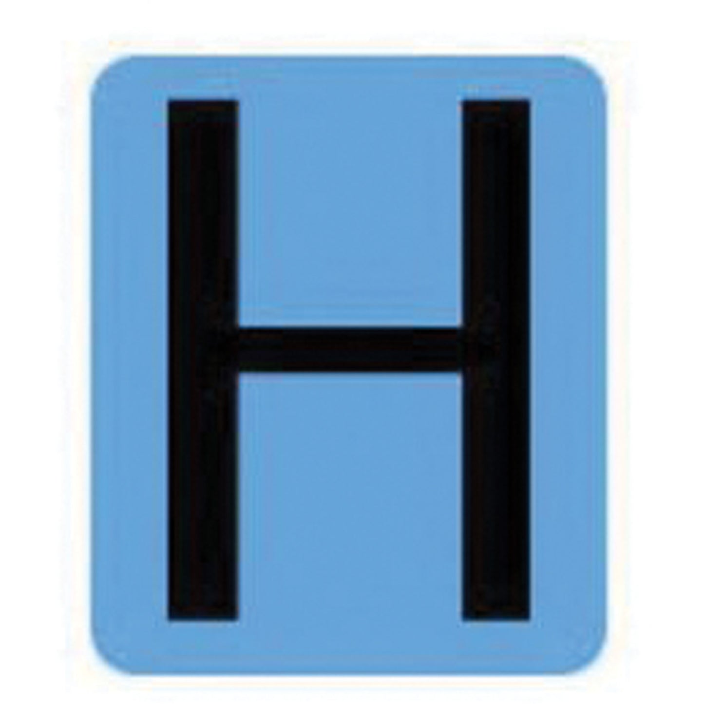 Brady Condensed Quick-Align®Individual Gothic Number and Letter Labels, H, 2" H, Black