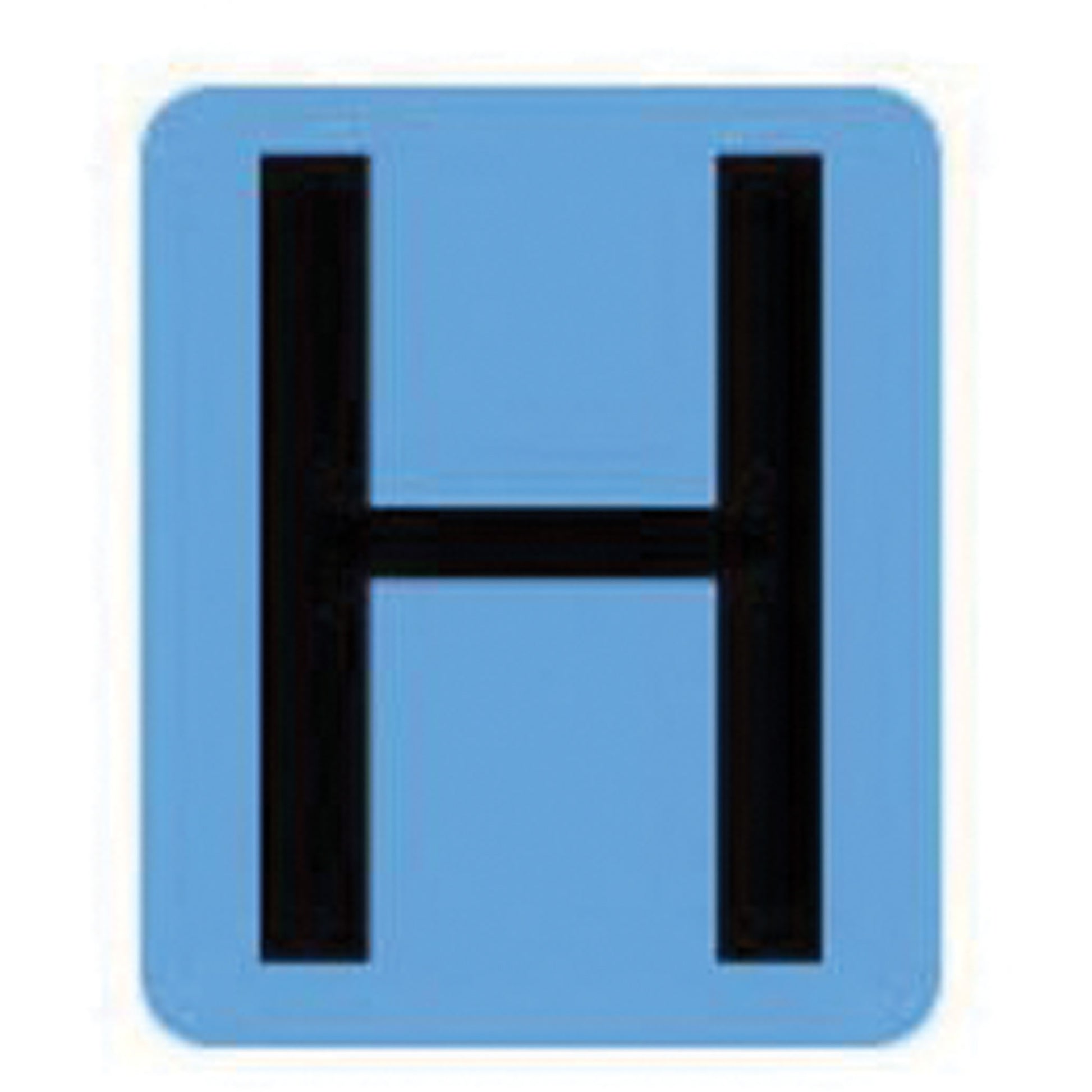 Brady Condensed Quick-Align®Individual Gothic Number and Letter Labels, H, 2" H, Black