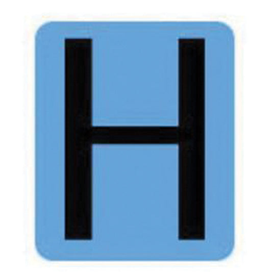 Brady Condensed Quick-Align®Individual Gothic Number and Letter Labels, H, 2" H, Black