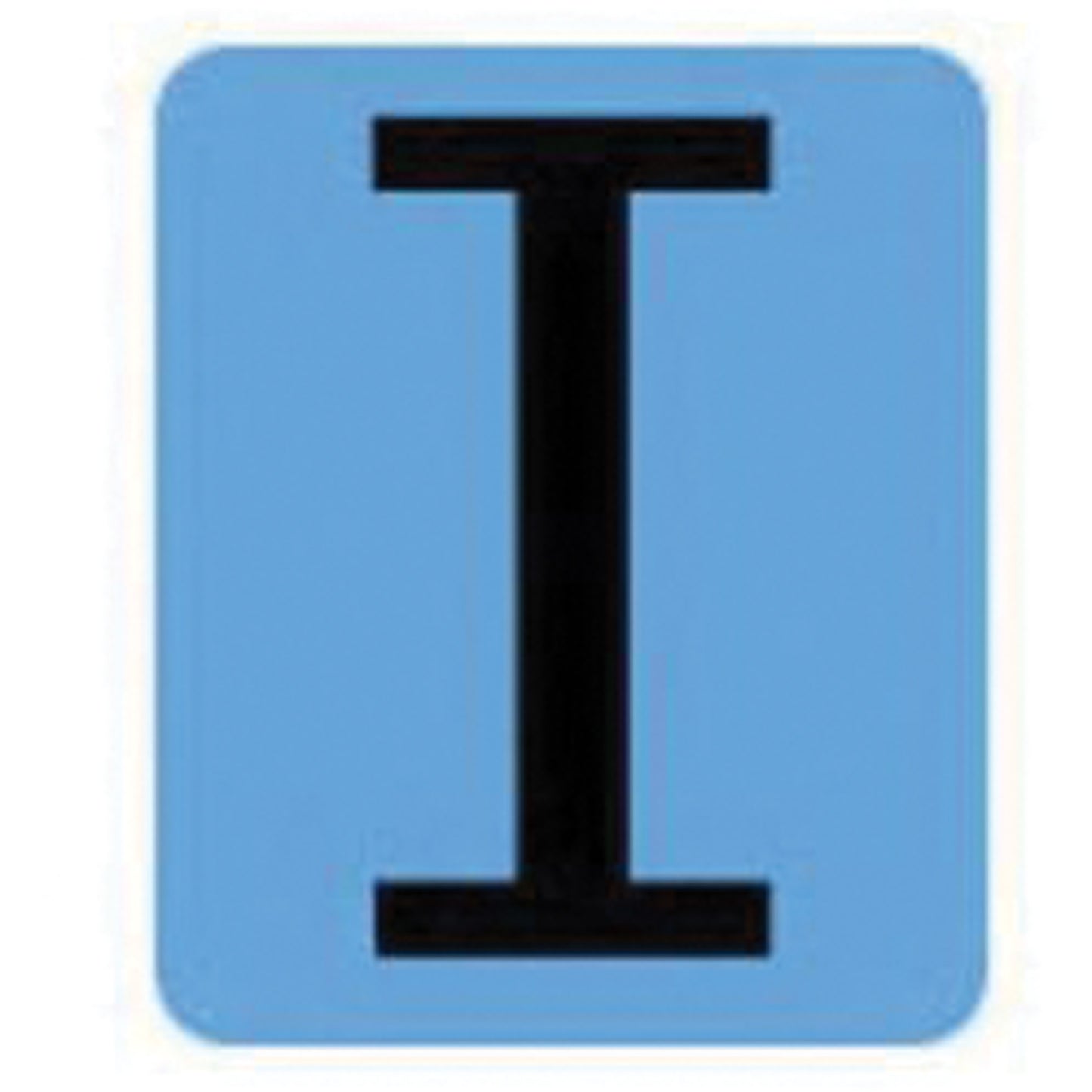 Brady Condensed Quick-Align®Individual Gothic Number and Letter Labels, I, 2" H, Black
