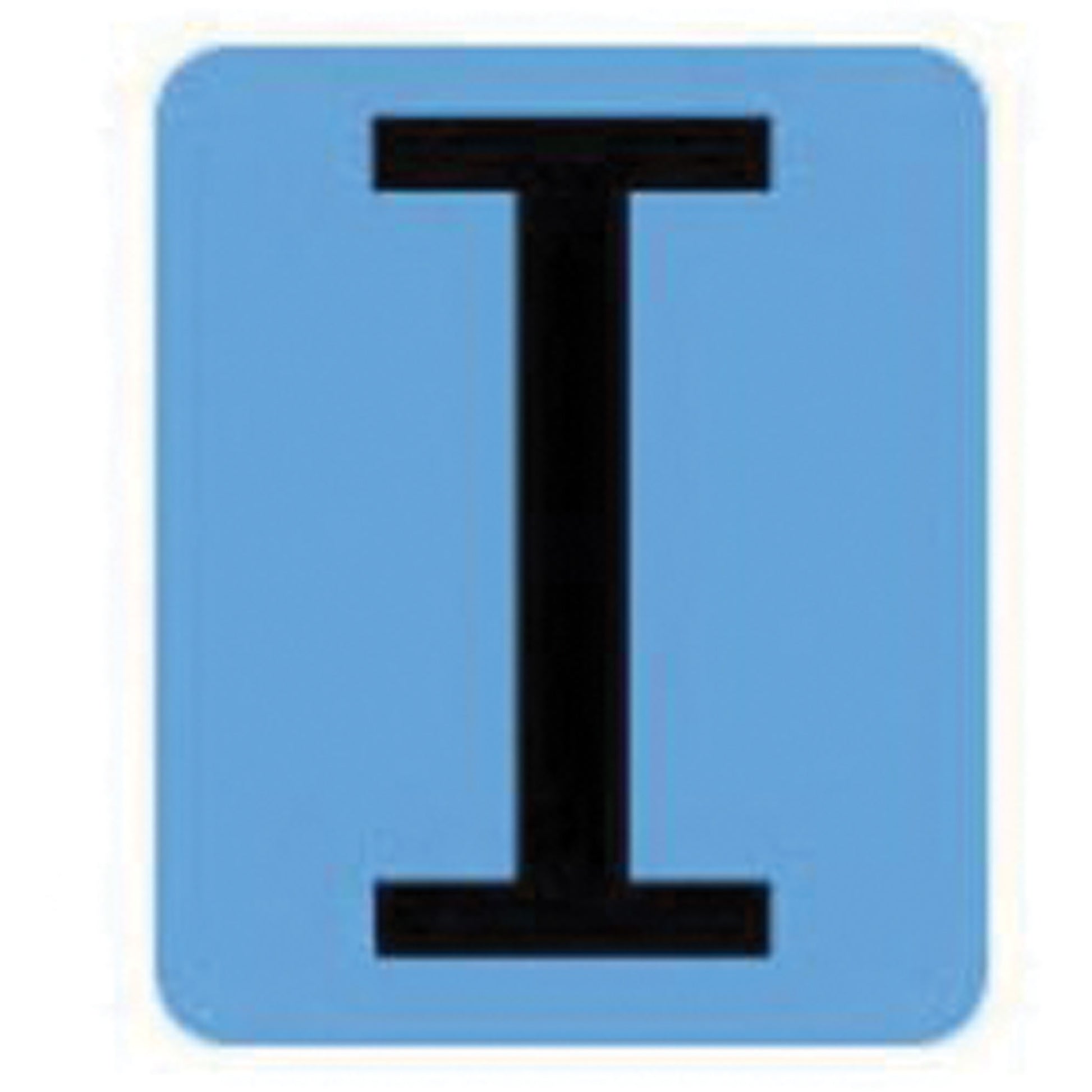 Brady Condensed Quick-Align®Individual Gothic Number and Letter Labels, I, 2" H, Black