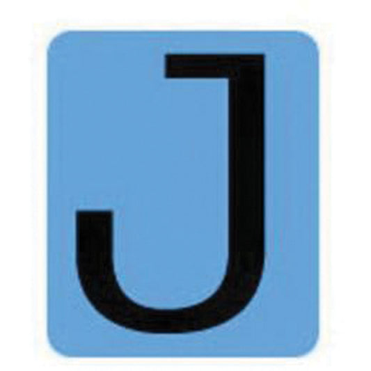 Brady Condensed Quick-Align®Individual Gothic Number and Letter Labels, J, 2" H, Black