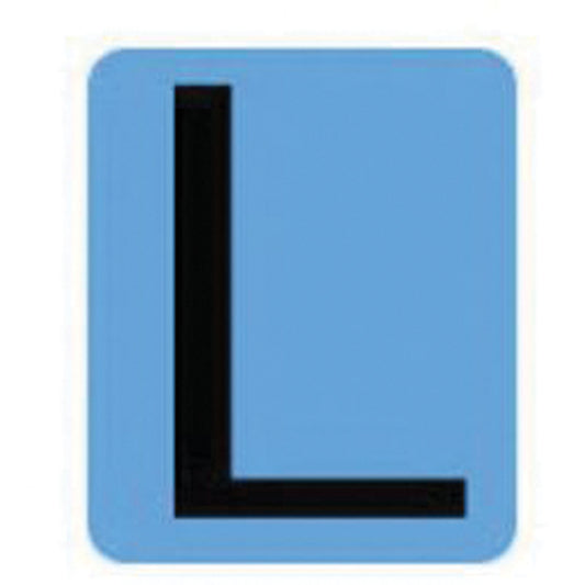 Brady Condensed Quick-Align®Individual Gothic Number and Letter Labels, L, 2" H, Black